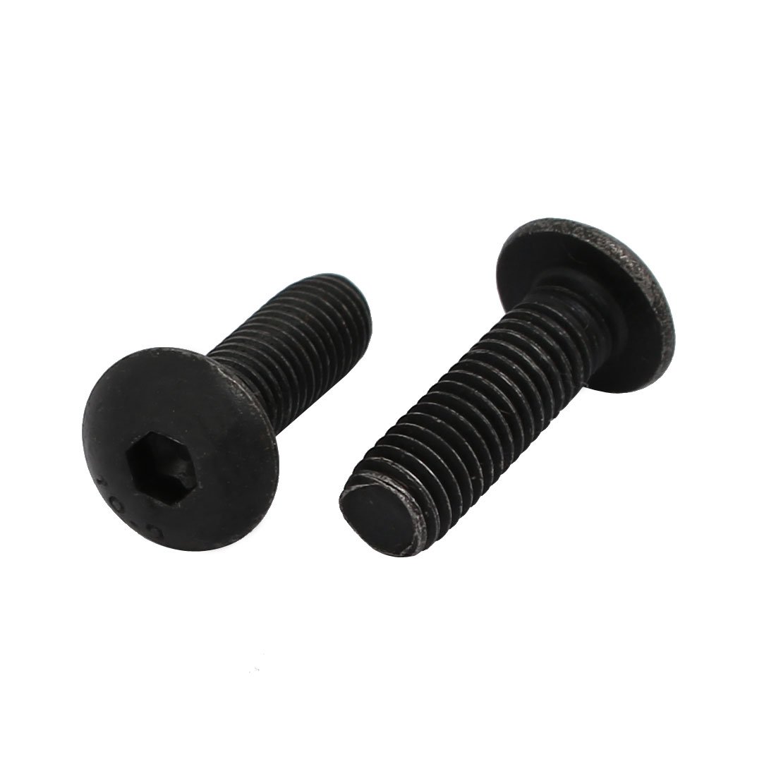 Sourcingmap 2pcs M5x16mm 10.9 Grade Hex Socket Reverse Left Hand Thread Screw Bolt Black