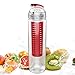 27oz + Sport Water Bottle with Fruit Infuser - Made with Commercial Grade Tritan(Many Color Option) (Red)
