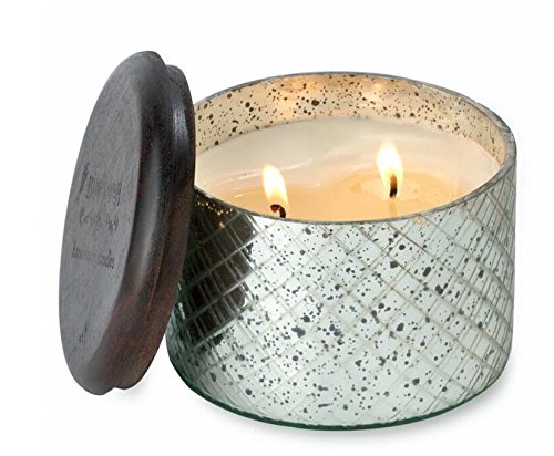 Himalayan Candles Diamond Etched Glass Soy Candle, 22-Ounce, Tea Shop