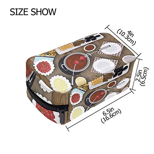 Fondue Design Makeup Bag Organizer Portable Cosmetic Pouch Handbag With Zipper For Women Purse