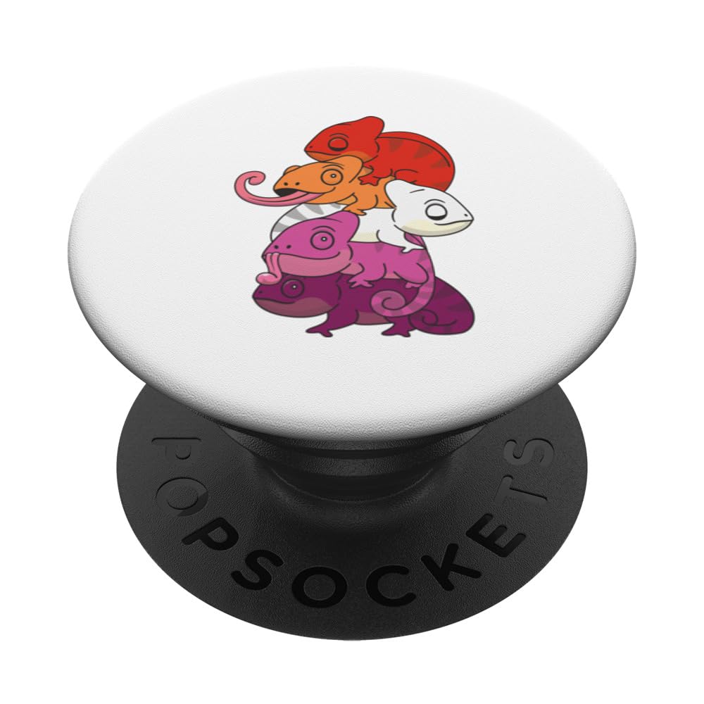 Lesbian Flag Gender Pride Lgbtq Chameleon PopSockets Swappable PopGrip