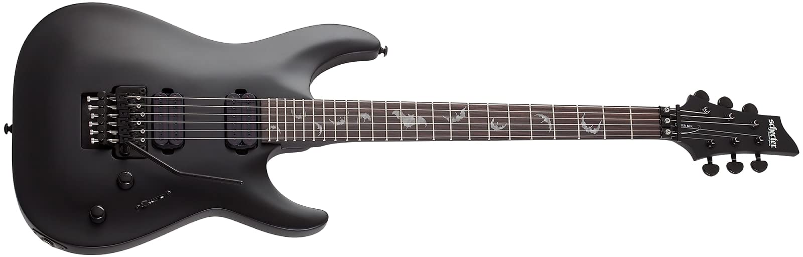 Guitarra eléctrica Schecter Damien-6 FR SBK - Negro satinado