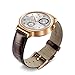 Huawei Watch Rose Gold Plated Stainless Steel with Brown Suture Leather Strap (U.S. Warranty)