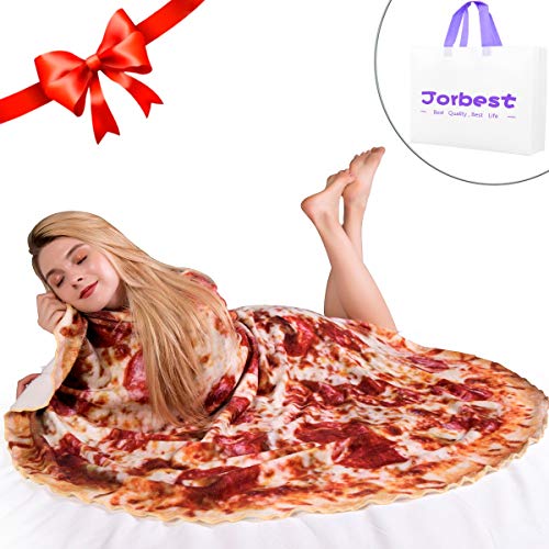 Jorbest Burritos Tortilla Blanket for Adult and Kids, Comfort Throw Blanket, Novelty Round Food Blanket for Everyone - Diameter 60 inches, Pizza Blanket - Thumbnail 7