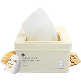 glowiest Dream Glow Soothing Sheet Mask (30 Count) | Soybean Extract & Rice Water, Calming | Niacinamide & Multi-Weight Hyaluronic Acid | Hydrating & Soothing Face Mask for Sensitive Skin