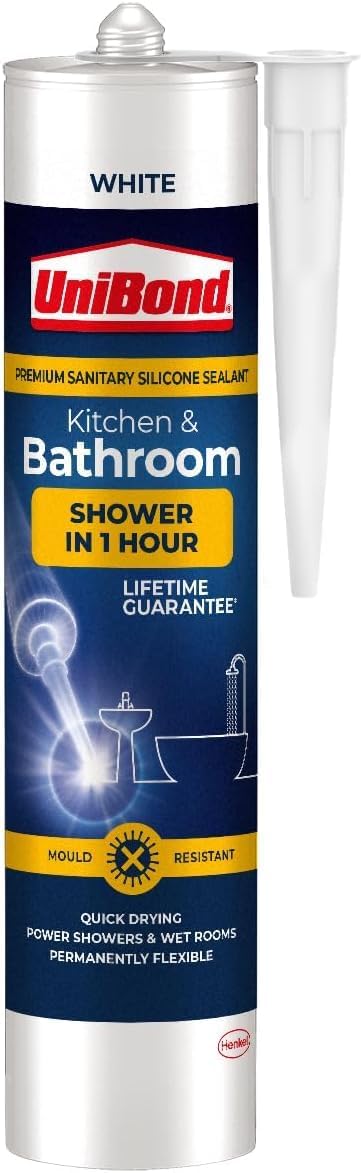 Unibond Speed Seal White Sealant Cartridge 291g - Anti Mould Bathroom Kitchen