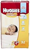 Huggies Little Snugglers Diapers, Size 2 (12-18 lb, 5-8 kg), 32-count