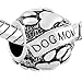 CharmSStory Paws Love Animal Dog Mom Charms Beads for Bracelets (Dog Mom)