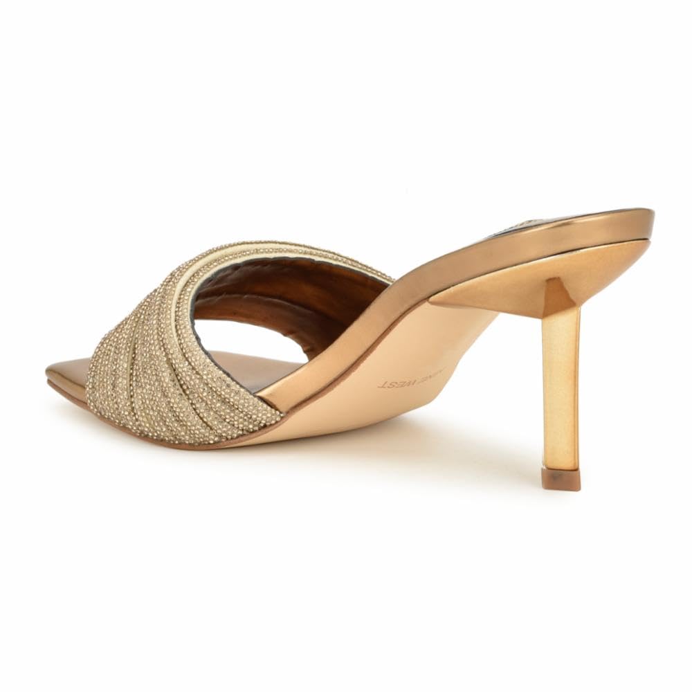 Nine West Women’s Harbor5 Heeled Sandal, Bronze/Gold 710, 8.5