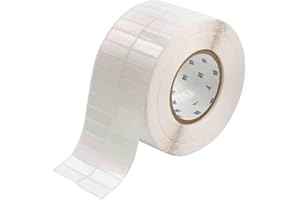 Brady THT-37-483-10 1.5" Width x 0.5" Height, B-483 Ultra Aggressive Polyester, Gloss Finish White Thermal Transfer Printable Label (10000 per Roll)