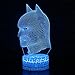 LED Superhero 3D Optical Illusion Smart 7 Colors Night Light Table Lamp with USB Power Cable (Batman)