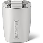 BrüMate Rocks 12oz Insulated Lowball Whiskey Tumbler | 100% Leakproof Locking Lid | Insulated Stainless Steel Whiskey Glass | Perfect For At Home, Camping or Travel | BPA-Free (Dune)