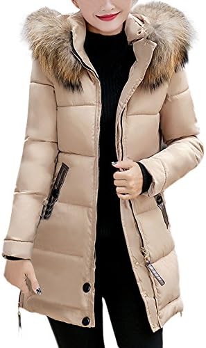 GzxtLTX Womens Hooded Warm Coats Parkas with Faux Fur Big Pocket Jackets