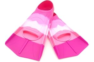 Gugmoy Kids Swim Fins,Comfortable Silicone Flippers for Swimming and Diving,Size Suitable Beginners Kids Girls Boys Adults