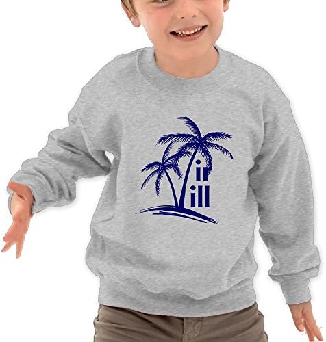 The Sticky Cat Kids Hawai Coconut Tree Pattern Humor Crewneck Pullover Sweaters