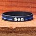 SayitBands Son Thin Blue Line Silicone Wristband Bracelets Police Officers Patrol Awareness Support