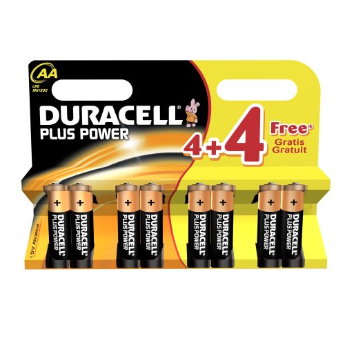 Duracell DUR018105 Plus Power AA Batteries (Pack of 8)