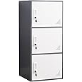 iCHENGGD 3 Door Metal Locker Steel Storage Cabinet, Office Storage Lockers for Employees, Vertical Metal Cabinets for Home,Office,School,Room Storage Organizer