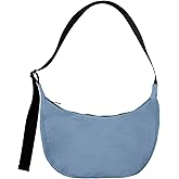 Nylon Crescent Shoulder Bag for Women Men,Crossbody Bag with Adjustable Strap&Dual Interior Zip Pocket