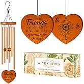 Best Friend Birthday Gifts for Women, Unique Friendship Gifts for Women, Ideas Wind Chimes for BFF, Soul Sister, Unique Outdoor Garden Decor for Female 25.6" Wind Chime