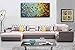 Asdam Art - Gold Daisy Oil Paintings on Canvas Budding Flowers 100% Hand-Painted 3D Abstract Art Floral Wall Art Decorations for Living Room Bedroom Dinning(20X40in)
