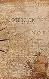 Notebook: compass map nautical antique navigation vintage captain ship by Wild Pages Press