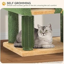 YITAHOME 44.5in Tall Cactus Cat Tree Tower with
