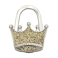 ZoCr Crown Style Premium Foldable Handbag Bag Purse Hanger Table Hook Holder (Golden)