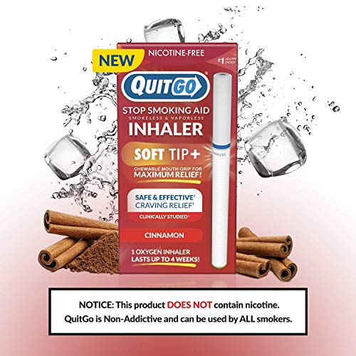 Quit Smoking Aid Oxygen Inhaler + Soft Tip Chewable Filter to Help Curb