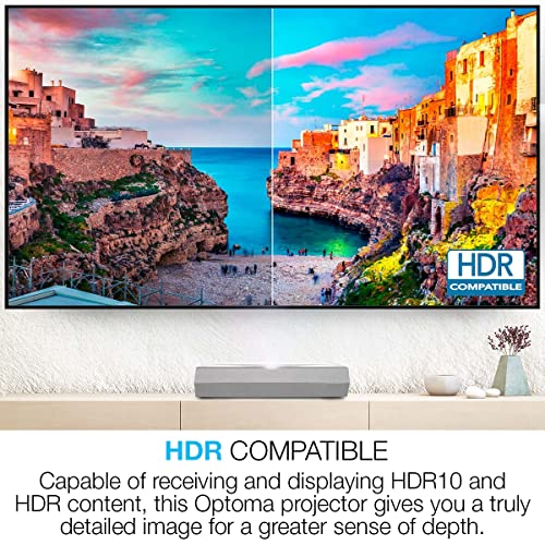 Optoma CinemaX D2 Smart Black True 4K UHD Laser Projector With Android