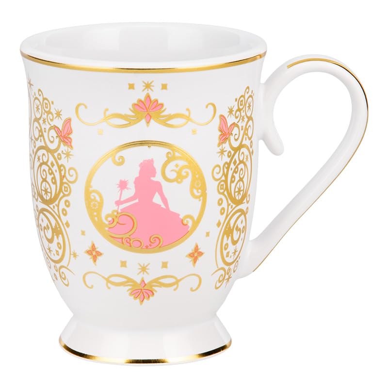 Wicked Movie Glinda Mug - Officially Licensed Gift Fans, Pink & Gold Ceramic Cup with G Monogram, Stylish Tea & Coffee Drinkware, 250ml (8.4fl oz) | Paladone