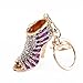 Yosoo Owl Keychain Rhinestone Crystal Keyring Key Ring Chain Bag Charm Pendant Gift (High-heeled shoes-)