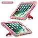 iPad 5th/6th Generation Case Impact Resistant Shockproof Heavy Duty Full-Body Rugged Protective Smart Cover with Kickstand & Dual Layer Design for New iPad 9.7 2018 2017 (Pink Camo/Rose)