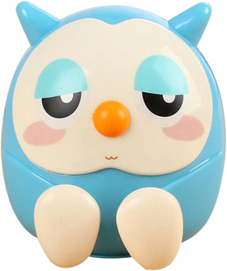 Cute Cell Phone Holder Stand,Owl Piggy Bank Bank Money Coin Saving Box, Smartphone Desk Holder Birthday Gift Decor - Blue