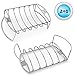 Cave Tools Rib Roast BBQ Rack - Roasting & Cooking Chicken Turkey Hams on Gas or Charcoal Grill Smoker or in Oven - Best Dishwasher Safe Stainless Steel for Barbecue Meat
