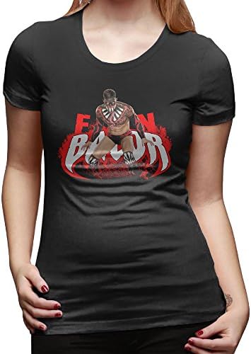 NCKG Women's Wrestler Finn Balor Action Figure Short Sleeve Tees, Color Black Size M