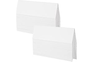 NETCOIN 50Pcs Reusable Name Tent Cards, Dry Erase Name Tent Cards, Wipe Clean Desk Name Tags for Office School, 8.66x1.97x2.76in, White