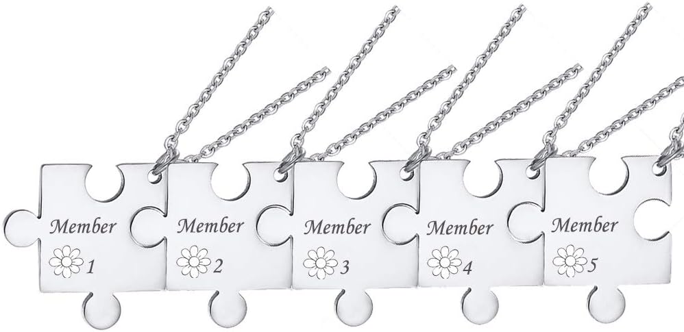 Personalized Custom Stainless Steel Small Puzzle Piece Necklace Matching Best Friend Friendship Necklace …