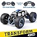 NQD RC Car Off-Road Vehicles Rock Crawler 2.4Ghz Remote Control Car Monster Truck 4WD Dual Motors Electric Racing Car, Kids Toys RTR Rechargeable Buggy Hobby Car Transform Car-Blue