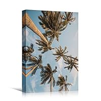 Canvas Wall Art Tree Against Sky Living Room Multicolor Nature Photography Relax/Calm Trees Tropical - 12x18 inches