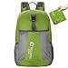 ECOOPRO 20L Lightweight Daypack, Waterproof Packable Durable Travel Backpack for Adults Teens and Children Green