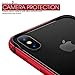 Humixx Aluminum TPU Hybrid Shockproof Bumper Case for iPhone Xs/iPhone X [Extre Series]-Red
