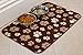Kitchen Basics 583301 Microfiber Pet Bowl Mat, 10 Inch x 20 Inch, Brown Pawsthumb 4