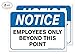 Sigo Signs Employees Only Sign, Employees Only Beyond This Point Sign, (2 Pack) 10x7 4 Mil Vinyl Stickers, Weatherproof and UV Protected, Made in USA