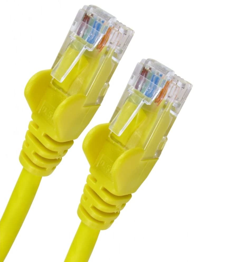 World of Data 0.5m YELLOW CAT6 Network Cable (100% Copper Wire) - RJ45 - Ethernet - Patch - LAN - 10/100/1000 - Gigabit — image 1
