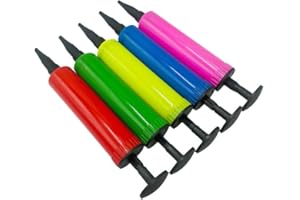 Portable Manual Inflator Pump - 1PC Random Color with Inflation Needle, Multi-Purpose Hand Pump for Balloons, Sports Balls (B
