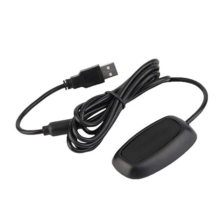 USB 2.0 PC Wireless Controller Gaming USB Receiver Adapter für Microsoft Xbox 360 mit CD Schwarz/Weiß