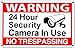 24 Hour Video Surveillance Sign cctv Warning Signs home security 11”x 7” signs Rust Free Outdoor Waterproof Plastic Fade Resistant UV Protective Ink Sign Made in USA!