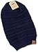 Slouchy Cable Knit Beanie - Chunky, Oversized Slouch Beanie Hats for Men & Women - Stay Warm & Stylish - Serious Beanies for Serious Style (Navy Blue)