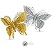 Butterfly Ornaments, Shatterproof Christmas Tree Ornaments Gold and Silver, Butterfly Decoration Clips for Home, Party, Wedding, Or Holiday Décor (Gold & Silver)